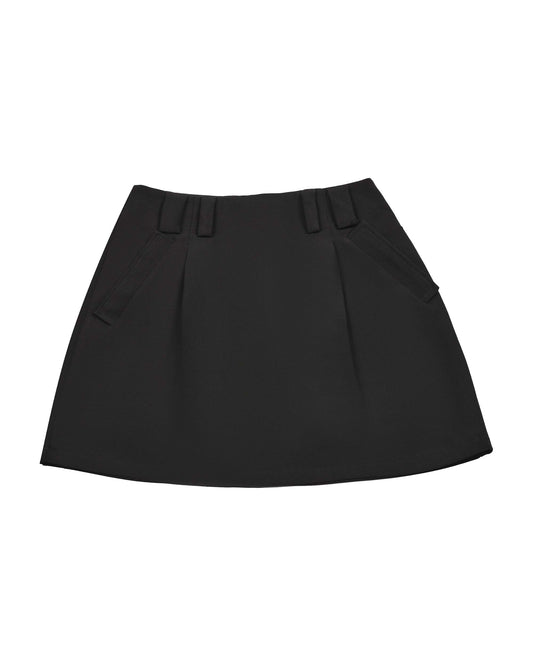 RHYFF Womens Girl High Waisted Pleated School A-Line with Lining Shorts