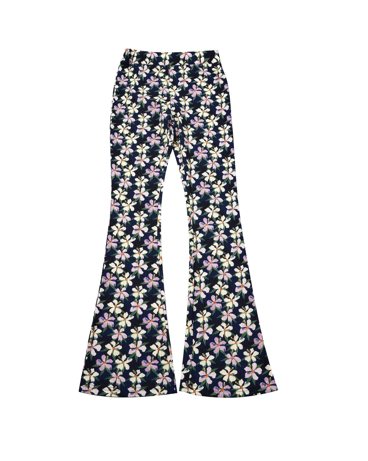 RHYFF Women's Print Stretch Bell Bottom Flare Palazzo Pants Trousers