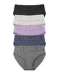 HYFF Womens Underwear Cotton Lace Panties Soft Bikini Panty Comfortable Hipster Stretch Full Ladies Briefs 5 Pack Purple